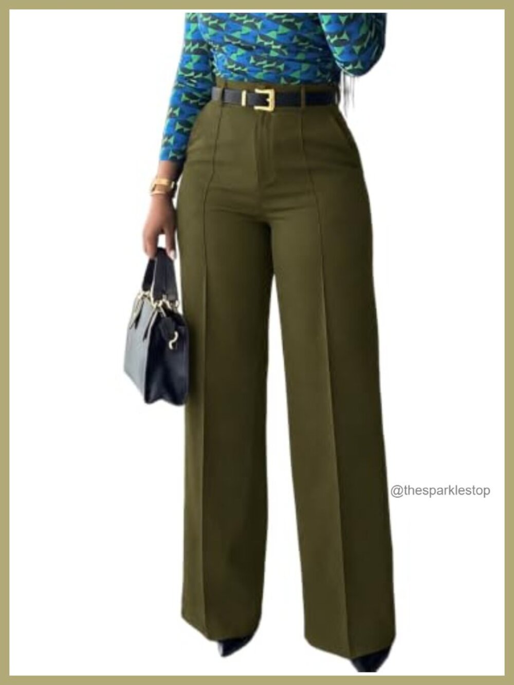 Ophestin High Waisted Wide Leg Dress Pants with Pockets Business Casual